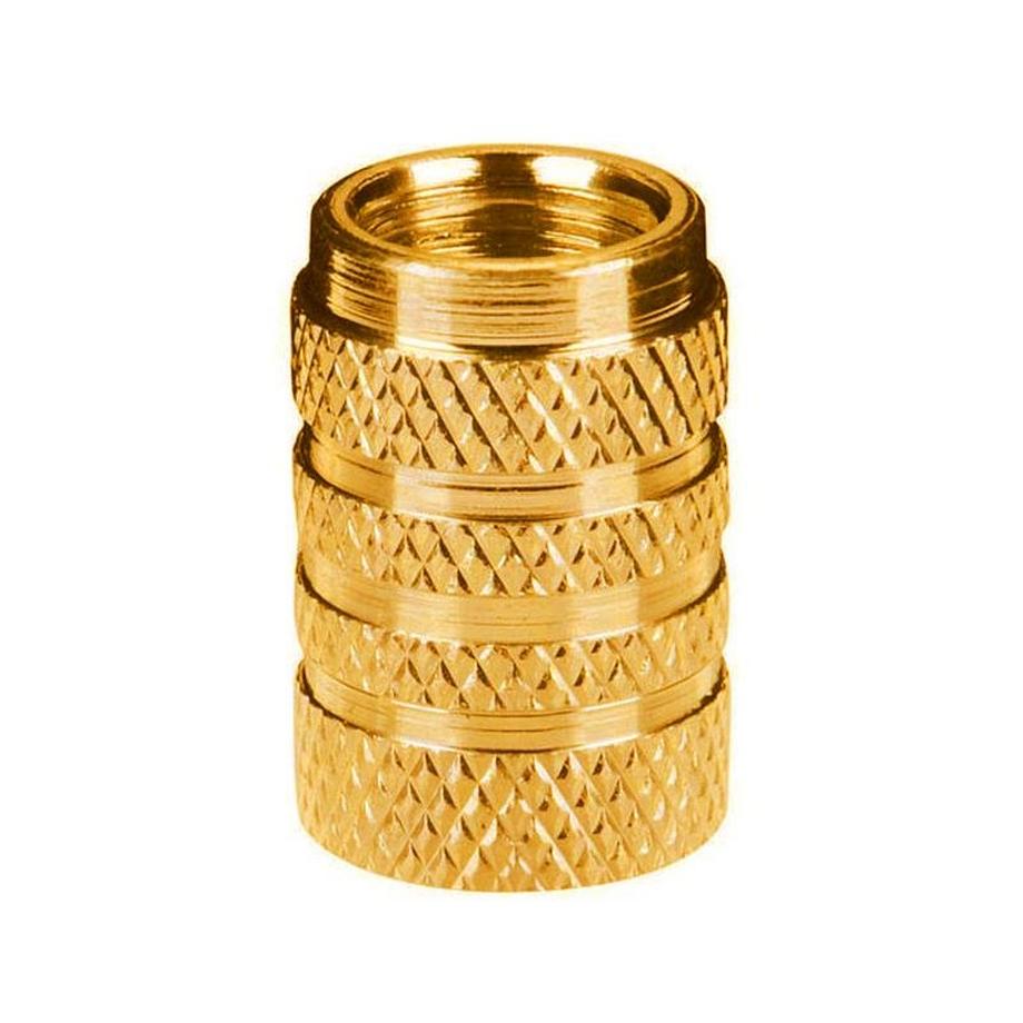 eStore  4x Ventilkappen für Auto, Aluminium - Gold 