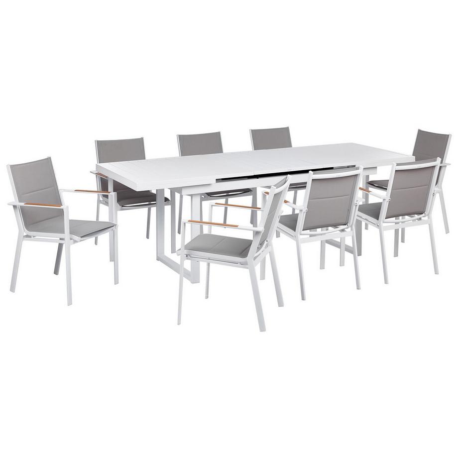 Ensemble de salle à manger de jardin pour 8 personnes en Aluminium  VALCANETTO/BUSSETO