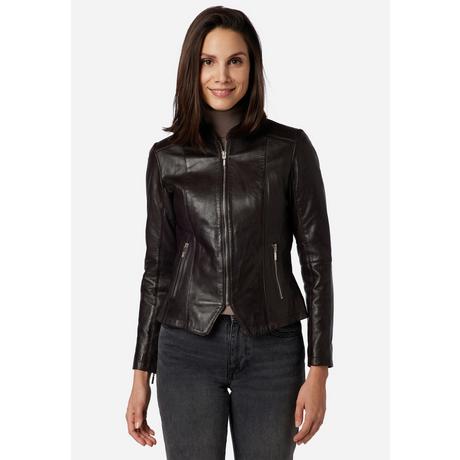 RICANO  Veste en cuir s Abigale, style classique en cuir d'agneau ultra doux 