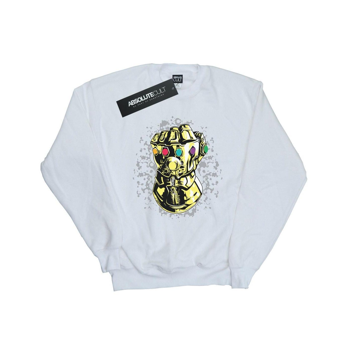 Image of Avengers Infinity War Thanos Fist Sweatshirt Herren Weiss L