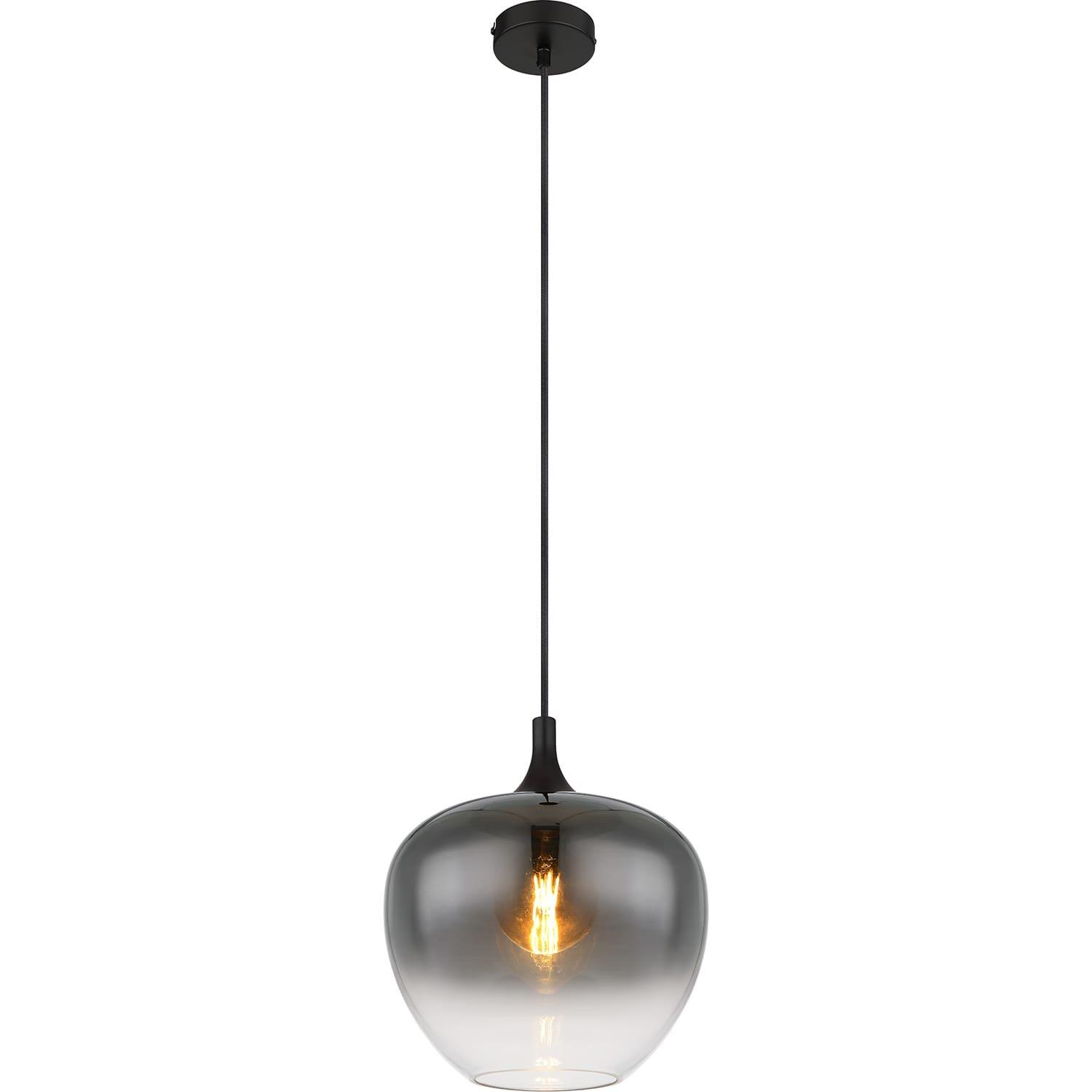 mutoni Lampe à suspension Maxy métal noir mat 1xE27  