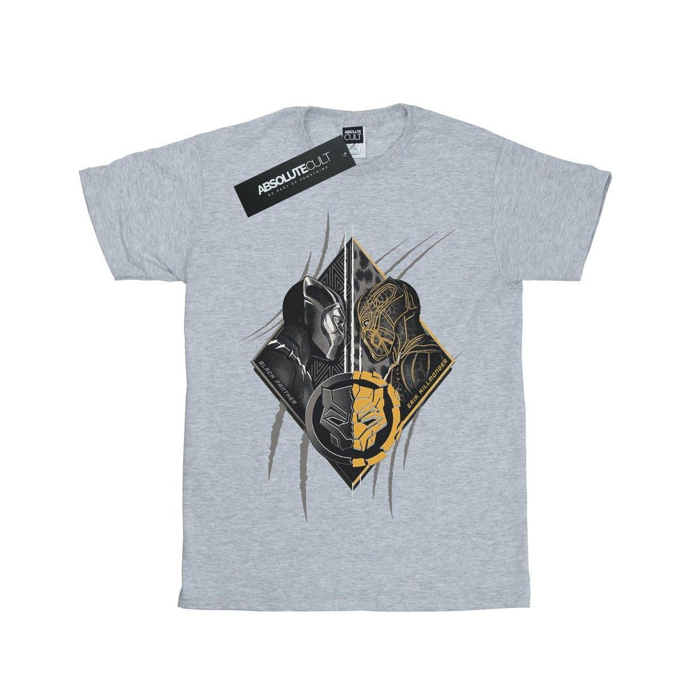 Image of Black Panther Vs Killmonger Tshirt Jungen Grau 116