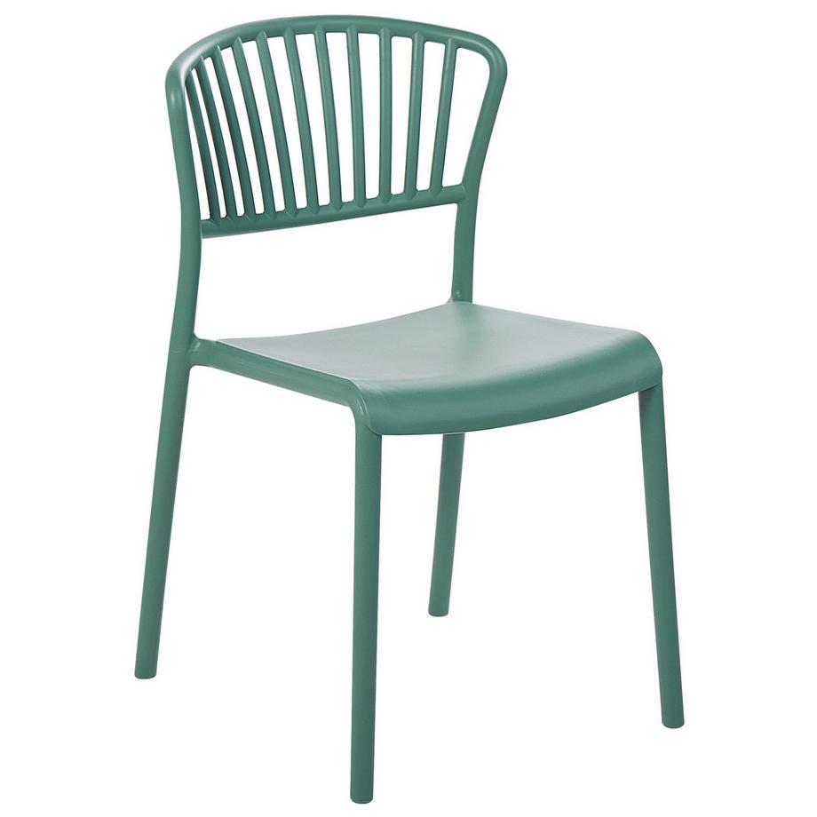 Beliani Lot de 4 chaises de jardin en Polypropylène Rétro GELA  