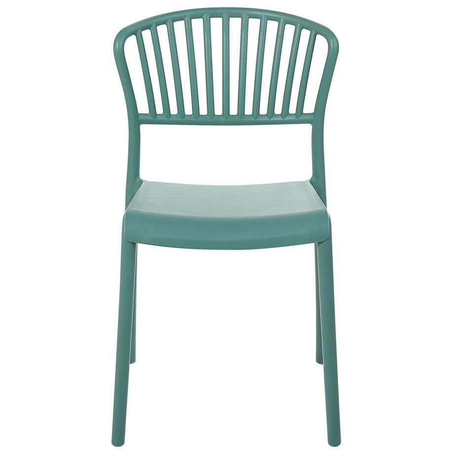 Beliani Lot de 4 chaises de jardin en Polypropylène Rétro GELA  