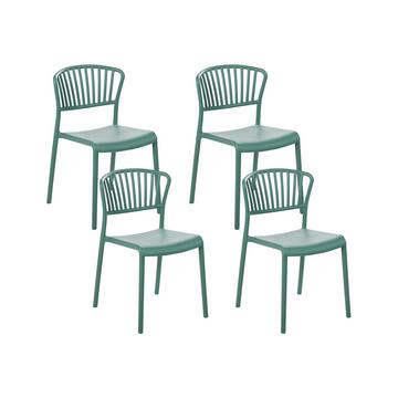 Lot de 4 chaises en Polypropylène Moderne GELA