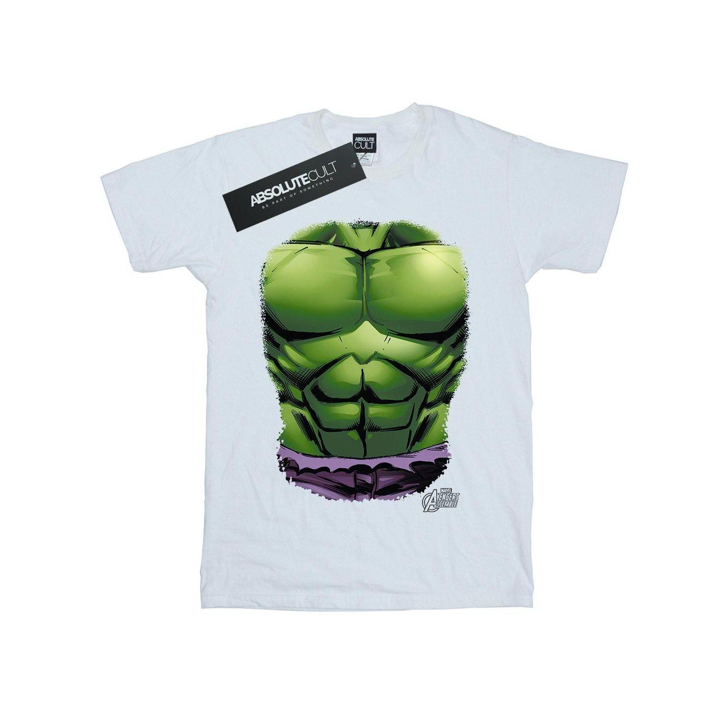Image of Hulk Chest Burst Tshirt Damen Weiss 3XL