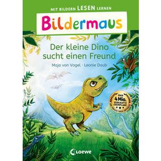 Bildermaus - Der kleine Dino sucht einen Freund von Vogel, Maja; Loewe Erstlesebücher (Hrsg.); Daub, Leonie (Illustrationen) Couverture rigide 