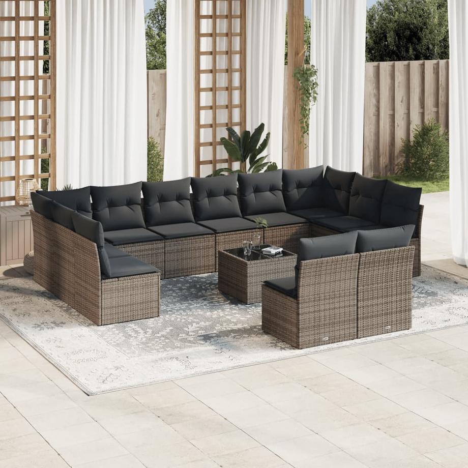 VidaXL Ensemble de canapés de jardin rotin synthétique  