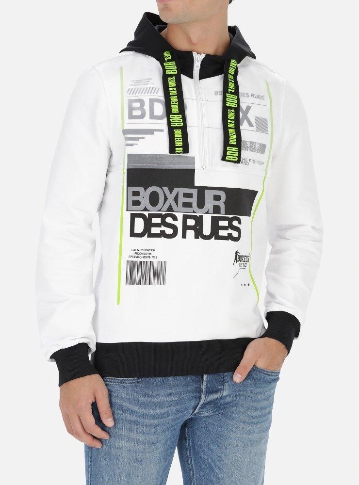 BOXEUR DES RUES  Sweat à capuche Trucker double couche 