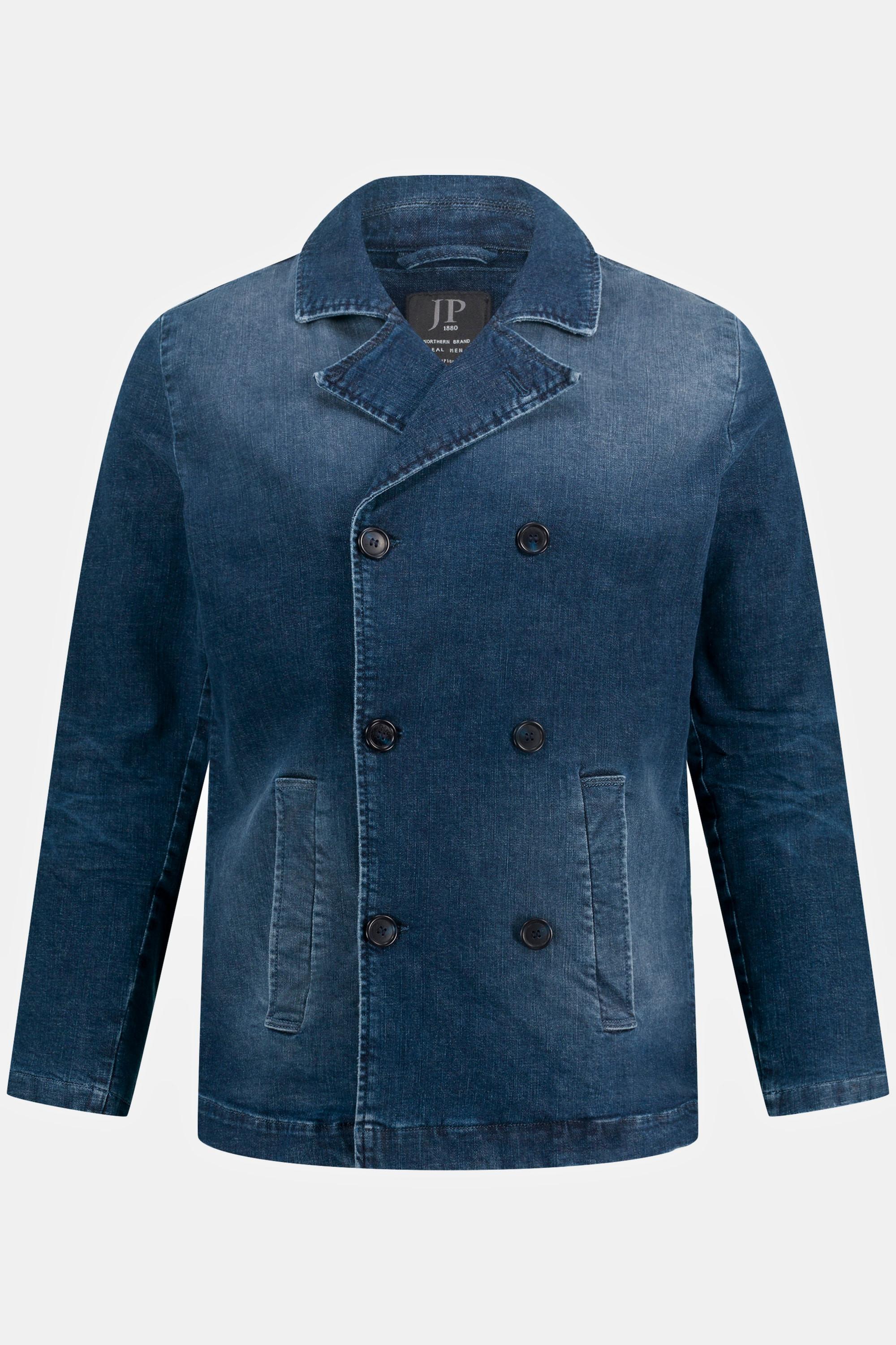 JP1880  Caban, Jacke, Denim, doppelreihige Knopfleiste 