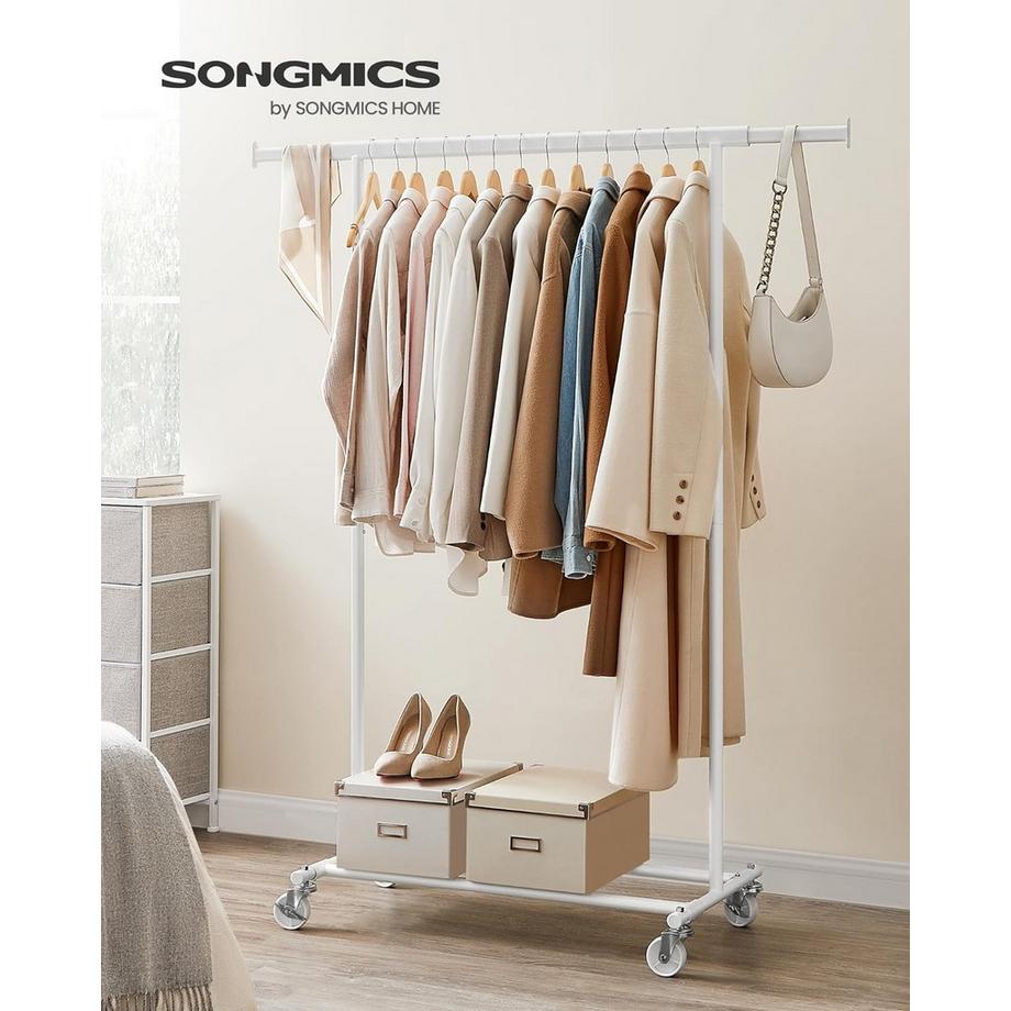 Pricenet  Portant à vêtements extensible robuste avec roulettes 