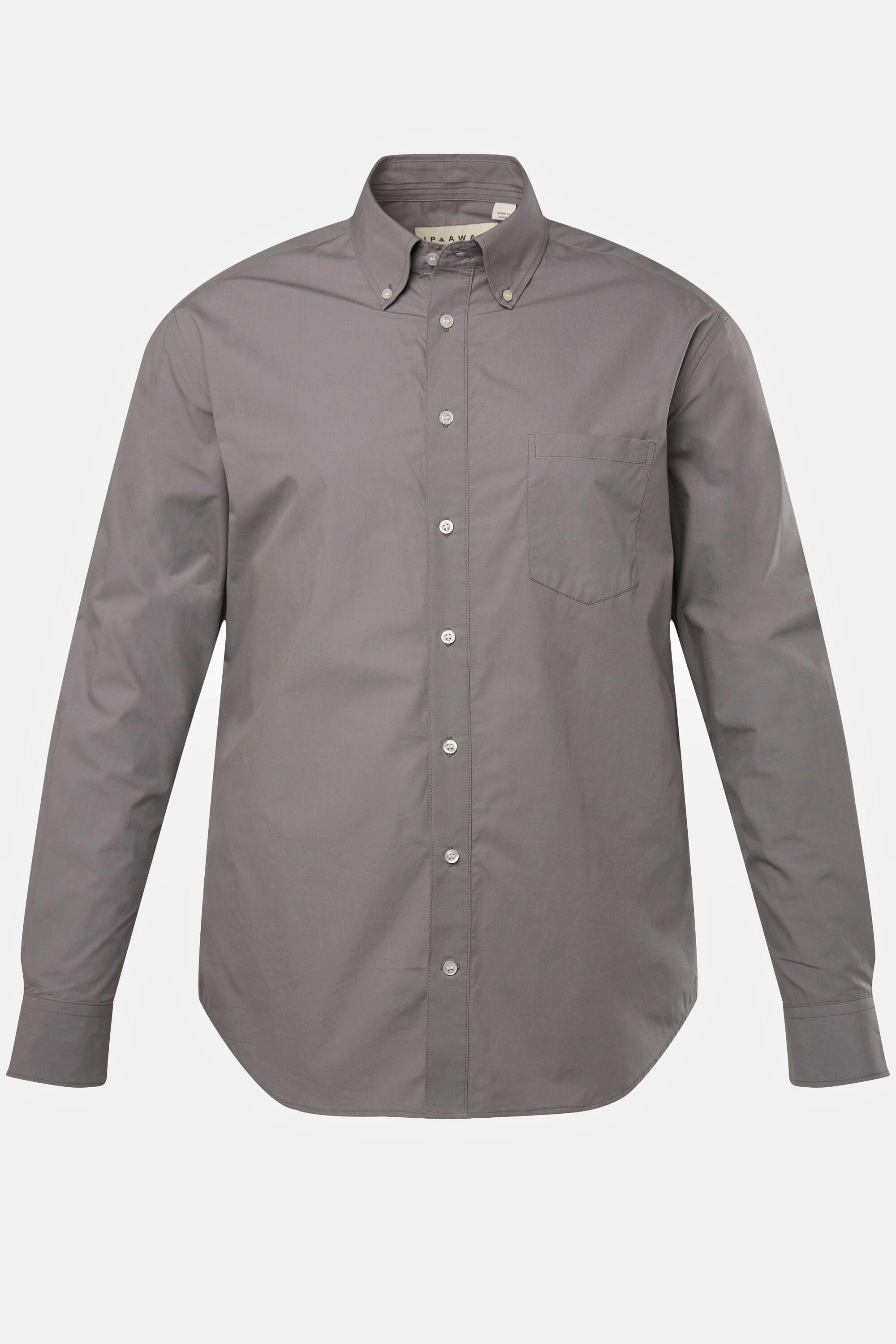 JP1880  Camicia con maniche lunghe, colletto button-down e cotone biologico certificato secondo il GOTS 