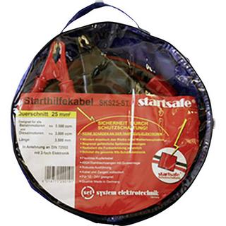 SET®  SKS25-ST Starthilfekabel 25 mm² Kupfer 3.50 m mit Schutzschaltung, mit Stahlblech-Zangen 