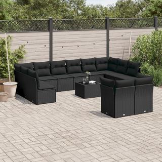 VidaXL set divano da giardino Polirattan  