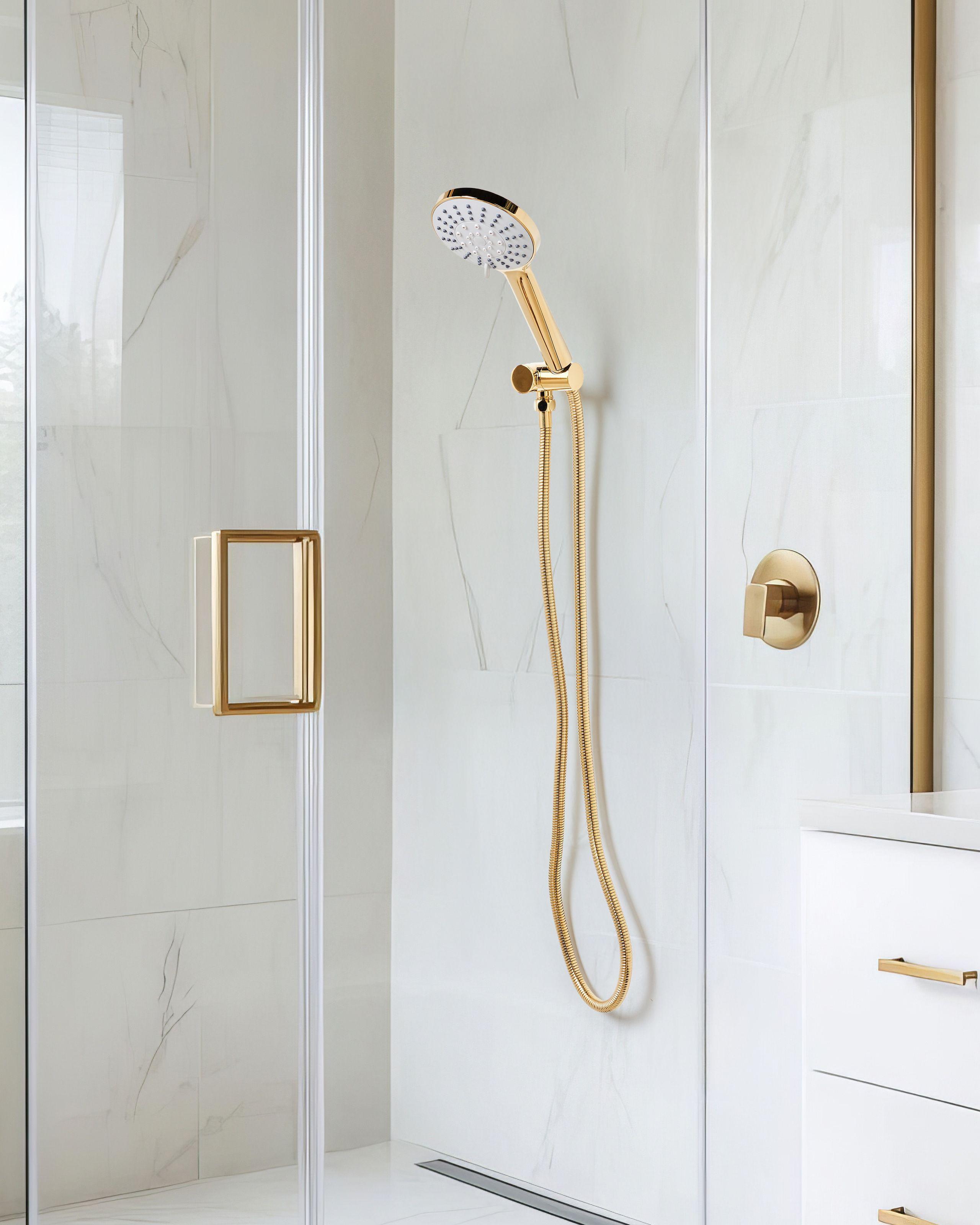 Beliani Duschkopf mit Schlauch aus ABS (robuster Kunststoff) Klassisch UCHIZA  