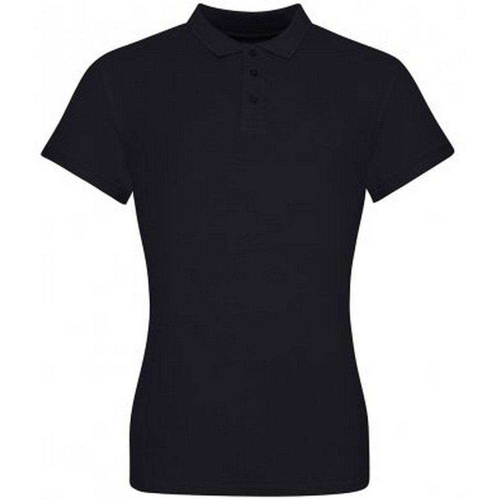 Image of Polo Shirt Pique Damen Schwarz S