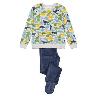 La Redoute Collections  Pyjama avec pieds en velours motif dinosaures 