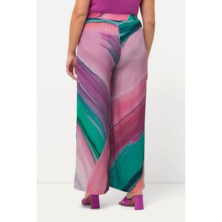 Ulla Popken  Pantalon avec dégradé de couleurs, jambe large et taille élastique 