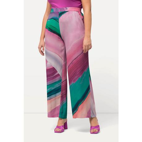 Ulla Popken  Pantalon avec dégradé de couleurs, jambe large et taille élastique 