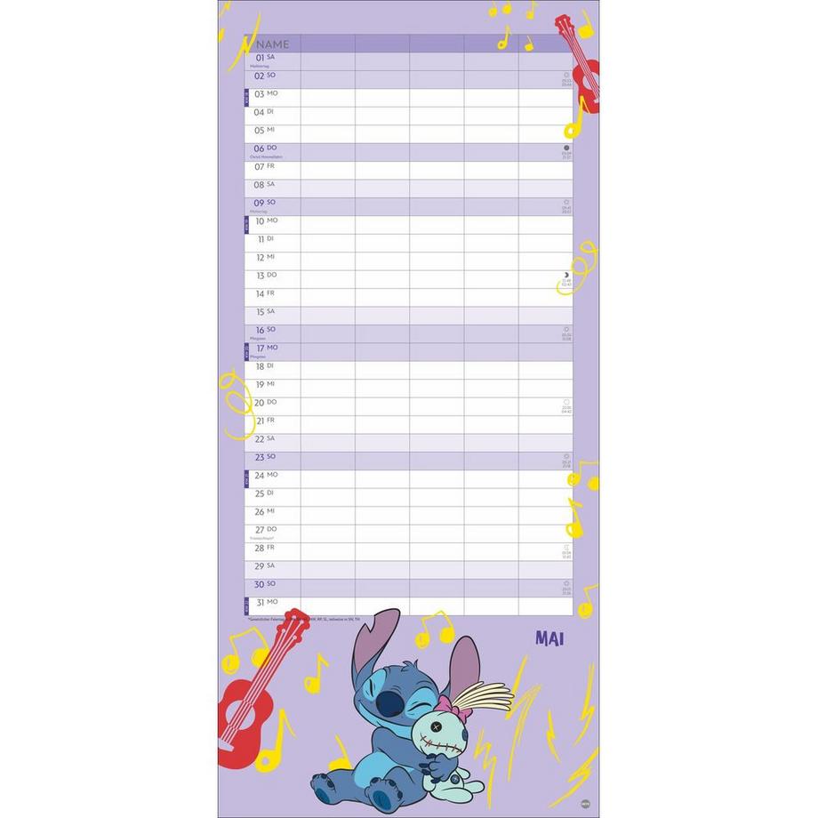 Heye Familienplaner 2027 Stitch  