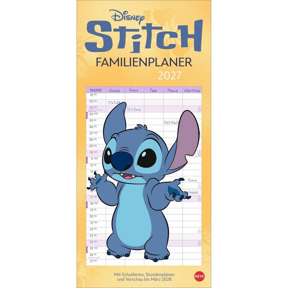 Familienplaner 2027 Stitch