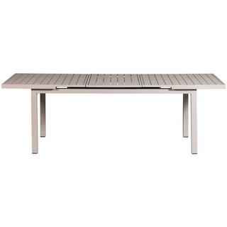 mutoni living Gartentisch Mobile ausziehbar Aluminium sand 240/180x100  