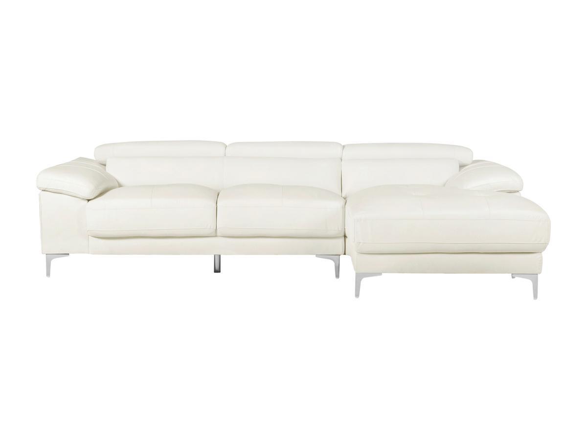 Vente-unique Ecksofa Leder SOLANGE Ecke Rechts  