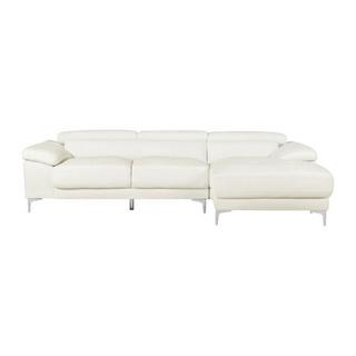 Vente-unique Ecksofa Leder SOLANGE Ecke Rechts  