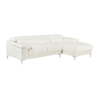 Vente-unique Ecksofa Leder SOLANGE Ecke Rechts  