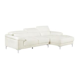 Vente-unique Ecksofa Leder SOLANGE Ecke Rechts  