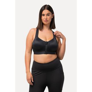 Ulla Popken  Reggiseno sportivo senza ferretto con zip e spalline incrociate 