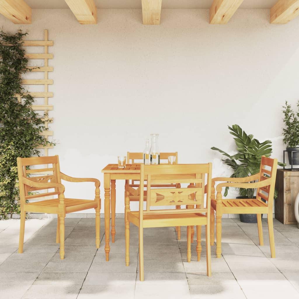 VidaXL set da pranzo da giardino Teak riciclato  