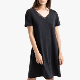 La Redoute Collections  Chemise de nuit manches courtes détail dentelle 