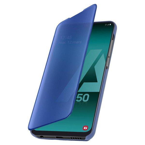 Avizar  Étui Folio Miroir Galaxy A50 Bleu 