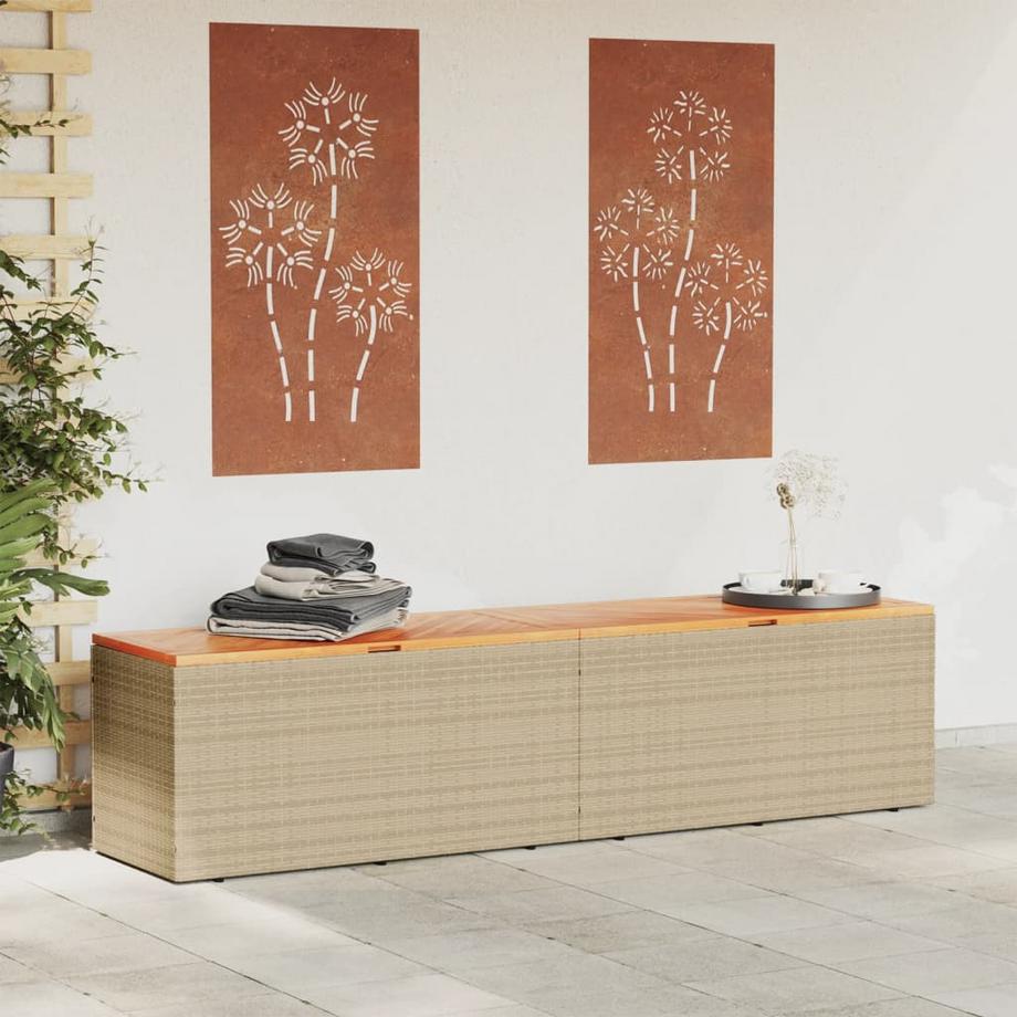 VidaXL Garten-auflagenbox poly-rattan  