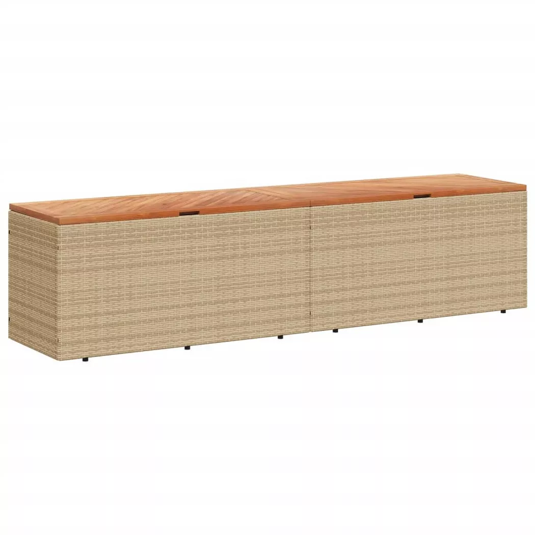VidaXL - Boîte de rangement de jardin rotin synthétique, One Size, Beige