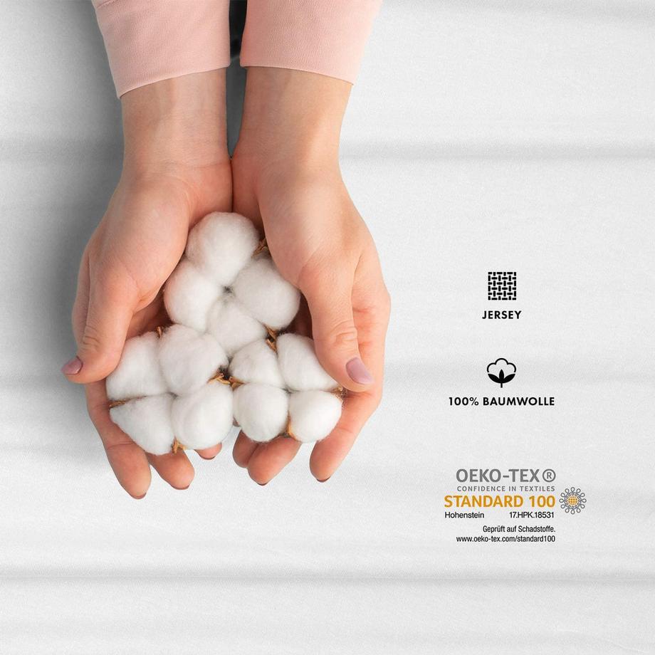 Mara Vital Lenzuolo con angoli in jersey per materassi fino a 23 cm di altezza  