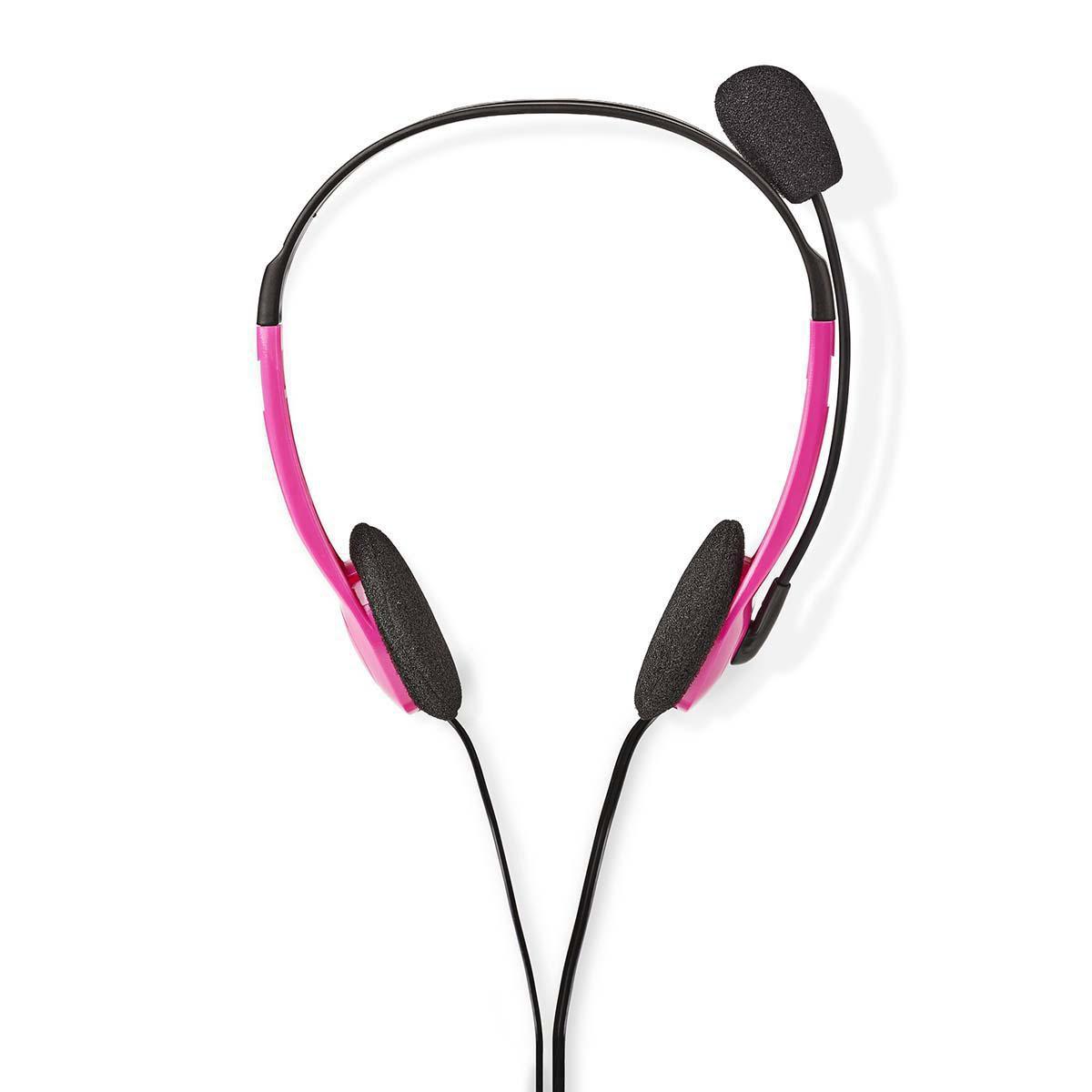 Nedis  PC -Headset | On-Ear | Stereo | 2x 3,5 mm | Faltbares Mikrofon | Rosa 