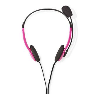 Nedis  PC -Headset | On-Ear | Stereo | 2x 3,5 mm | Faltbares Mikrofon | Rosa 