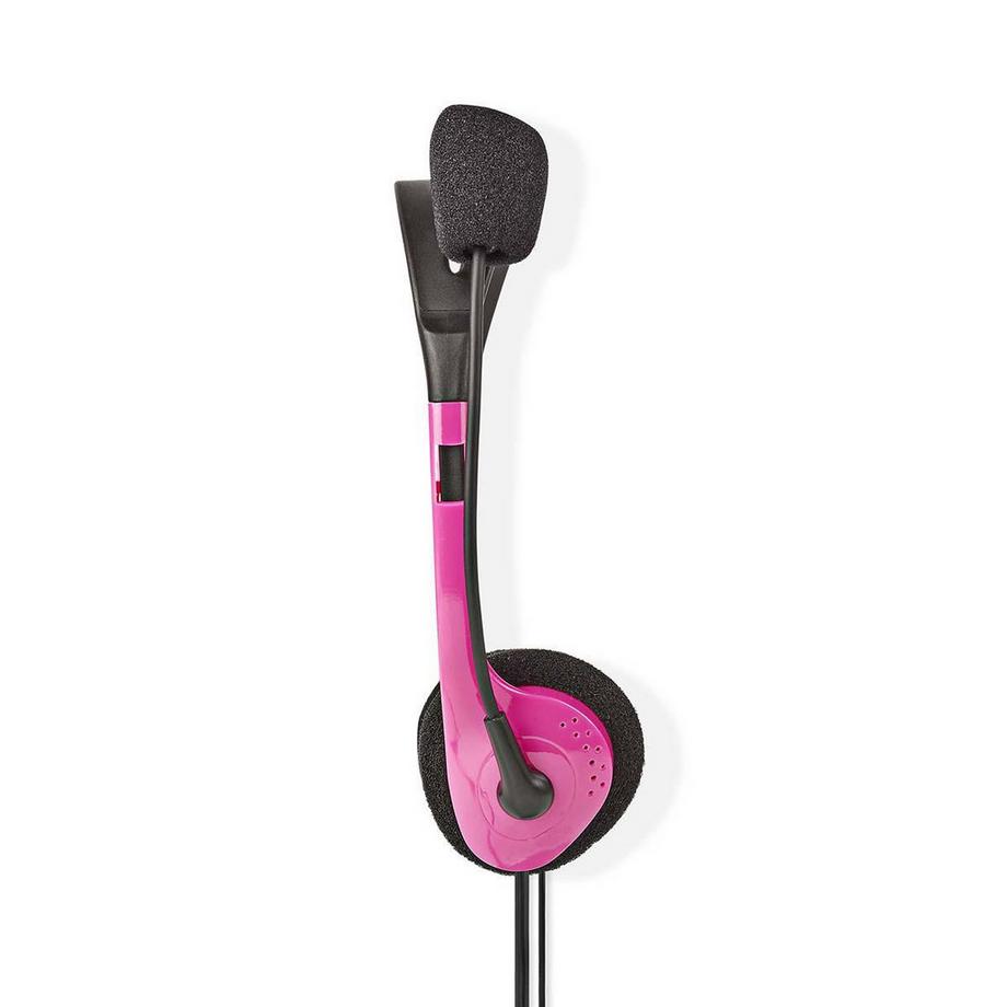 Nedis  PC -Headset | On-Ear | Stereo | 2x 3,5 mm | Faltbares Mikrofon | Rosa 