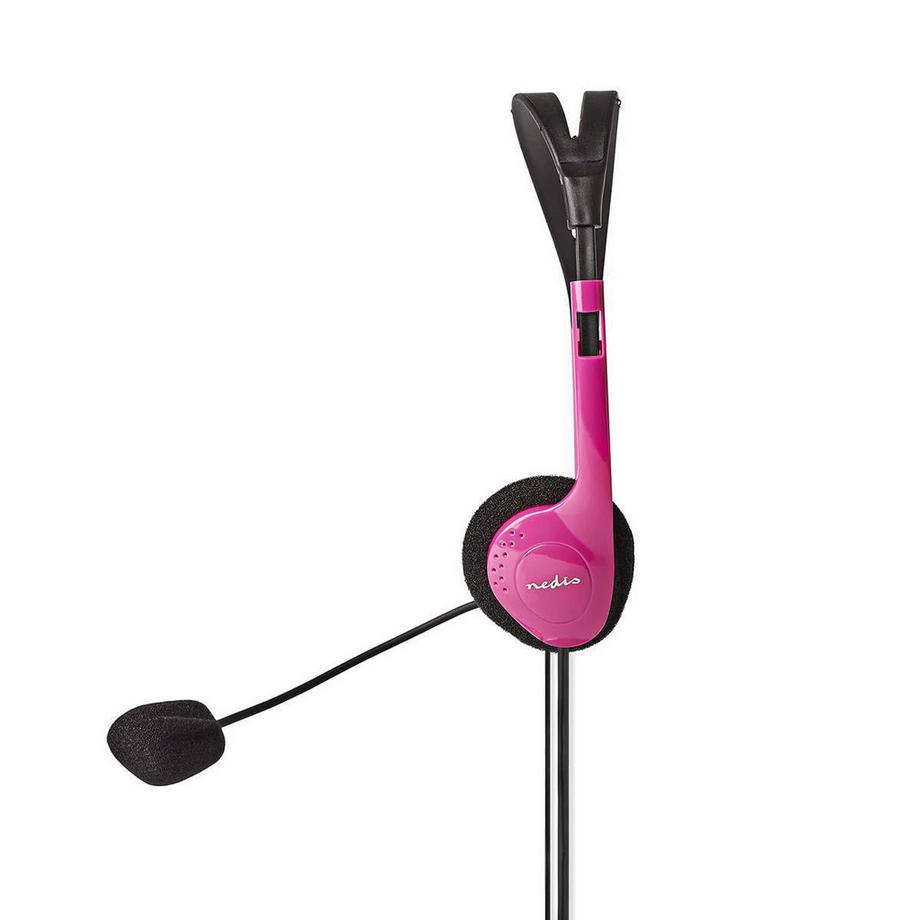 Nedis  PC -Headset | On-Ear | Stereo | 2x 3,5 mm | Faltbares Mikrofon | Rosa 