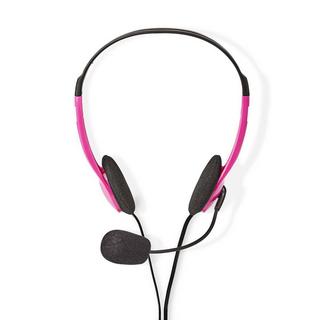 Nedis  PC -Headset | On-Ear | Stereo | 2x 3,5 mm | Faltbares Mikrofon | Rosa 