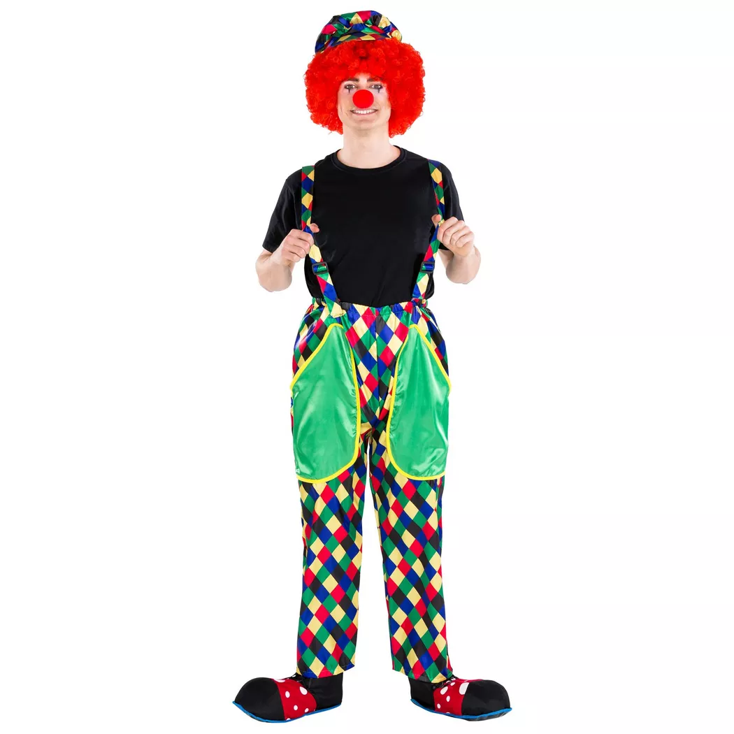 Tectake - Herrenkostüm Clown August, für Herren, Grün, Größe M