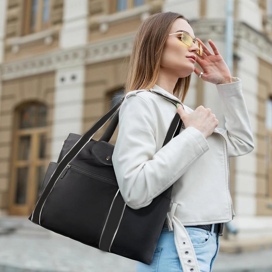Only-bags.store Leichte Arbeitstasche mit Laptopfach  