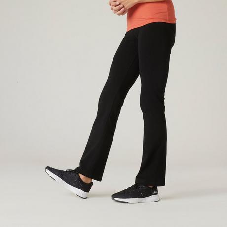 NYAMBA  Legging fitness long coton extensible bas resserable femme - Fit+ noir 