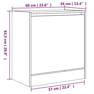 VidaXL Armoire à chaussures bois d'ingénierie  