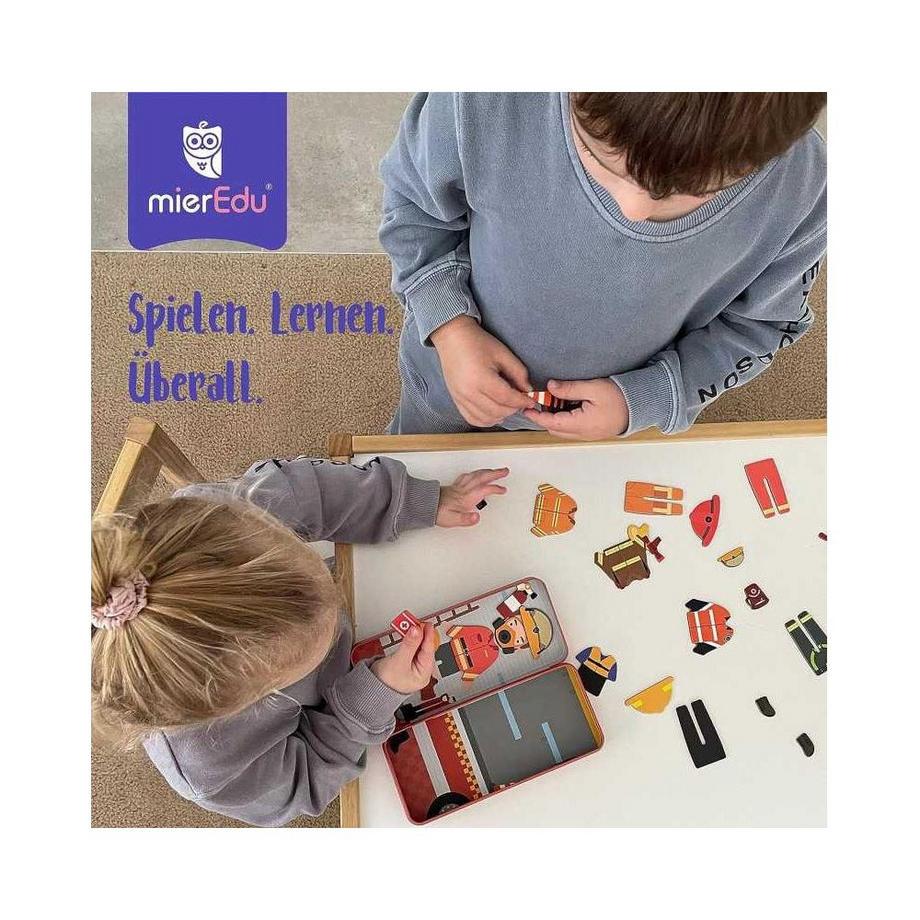 Activity-board  Magnetspiel Box Dress Up – Feuerwehrmann zum Ankleiden I Fördert Motorik + Fantasie I Ideal für Zuhause und als Reisespiel für Kinder I Magnet Spielzeug Kinder 