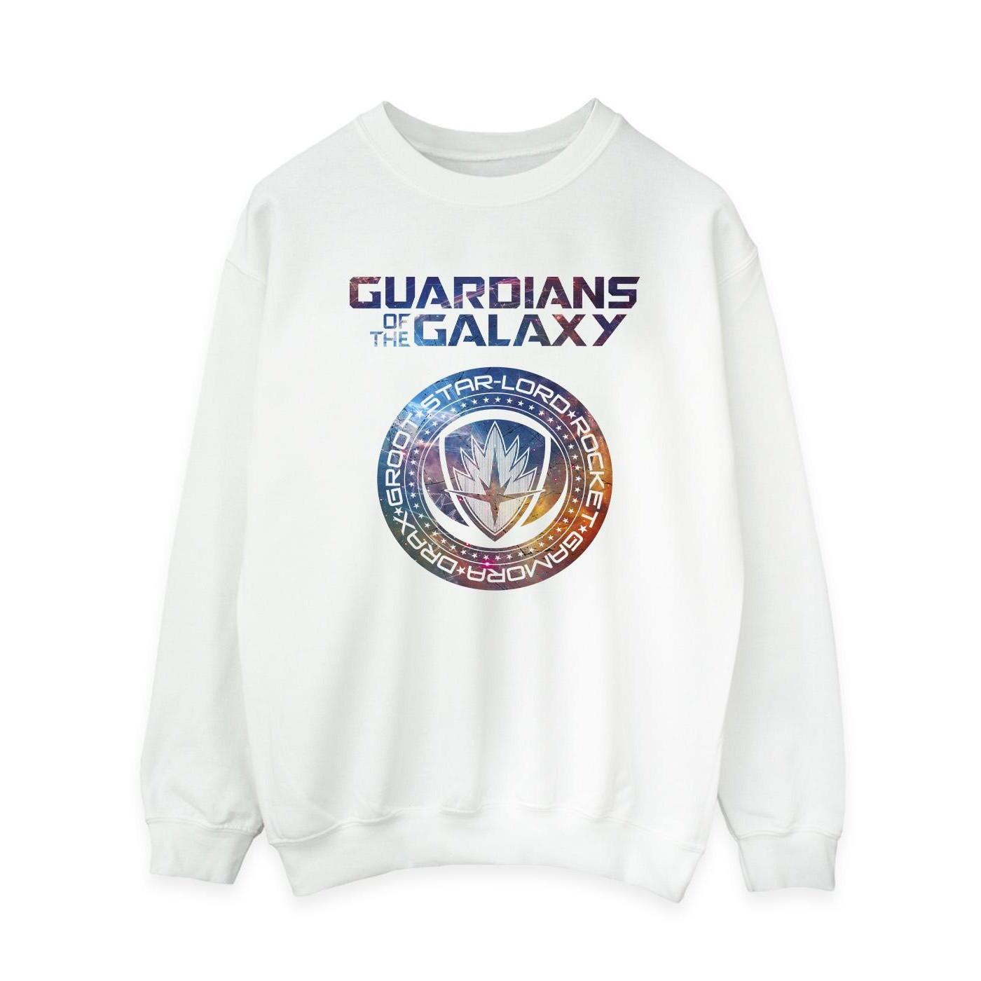Image of Guardians Of The Galaxy Stars Fill Logo Sweatshirt Damen Weiss S