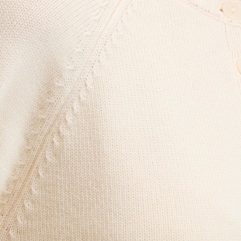 La Redoute Collections Cardigan Court Col Rond en Mélange Laine et Coton  
