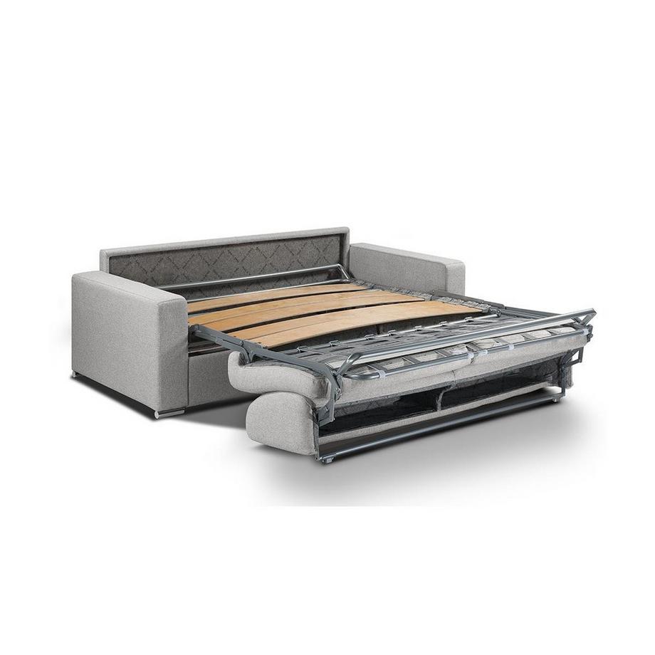 LINEA SOFA Canapé 4 places conible express en tissu CALITO Couchage lattes largesMatelas  